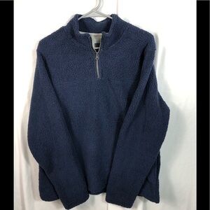 WALLIN & BROS Teddy Faux Shearling Qrt Zip Size M